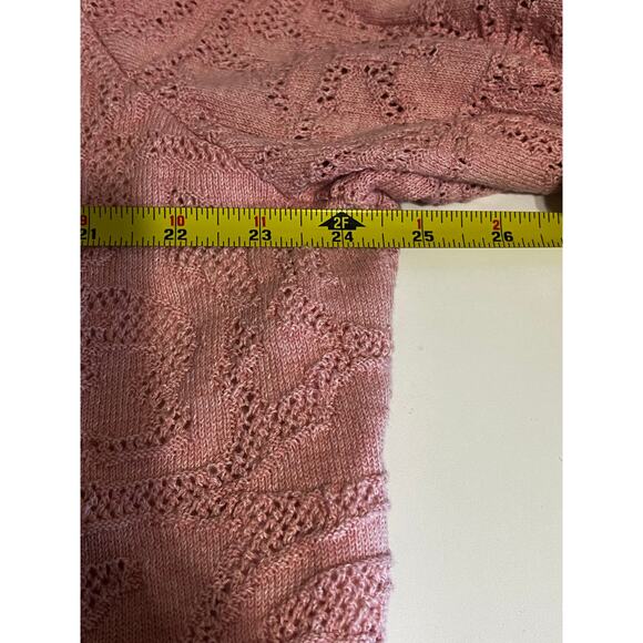 Alfred Dunner Pink Lace Open Cardigan with Attached White Sweate – Women’s 2X - Picture 5 of 6